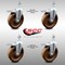 Service Caster 5 Inch SS High Temp Phenolic 1/2 Inch Threaded Stem Caster Set Total Lock Brake SCC-SSTSTTL20S514-PHSHT-121315-4 - alternate 2